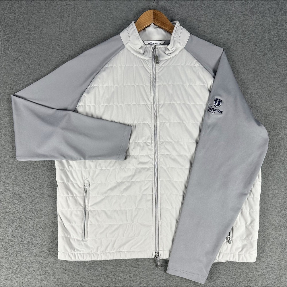 Peter Millar Jacket Mens XL Gray Merge Hybrid Quilted Quiet Luxury Golf Office - Picture 2 of 11
